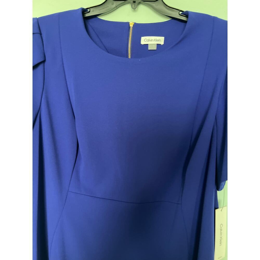 Calvin Klein: Royal Blue A Line Women’s short Sleeve Dress Size 22 - Picture 6 of 8